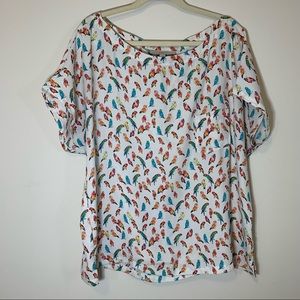 Ann Taylor LOFT Parrot Blouse w/ Pocket